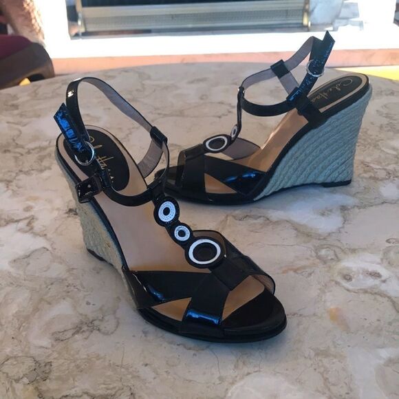 Cole Haan Pixie Nike Air Wedge Sandals Espadrilles - Picture 6 of 8